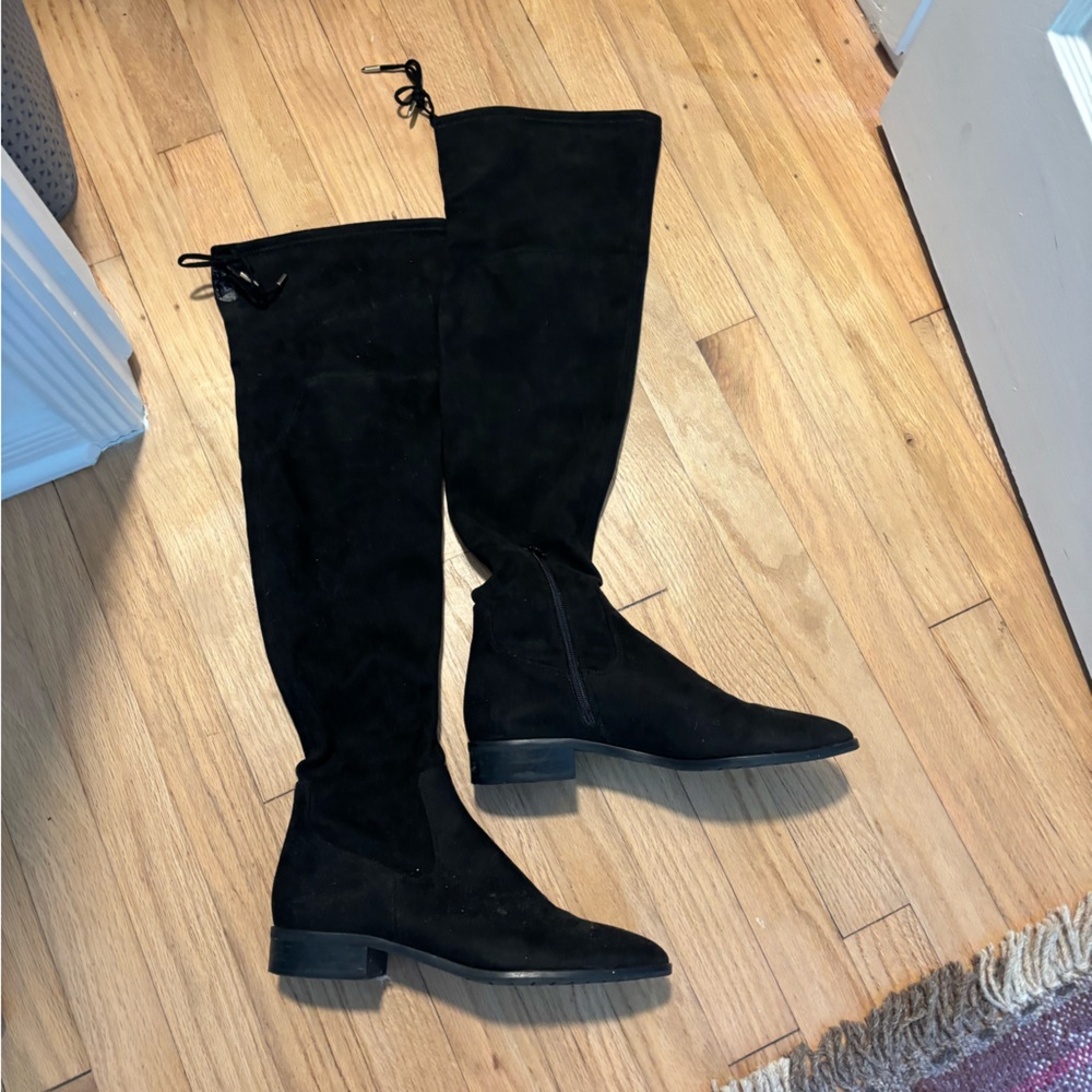 Ivanka Trump Black Over-the-Knee Suede Boots